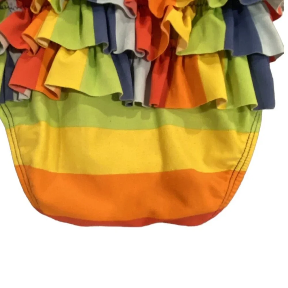Hanna Andersson Sz 85 (2T) Rainbow Striped Swim Bathing Suit